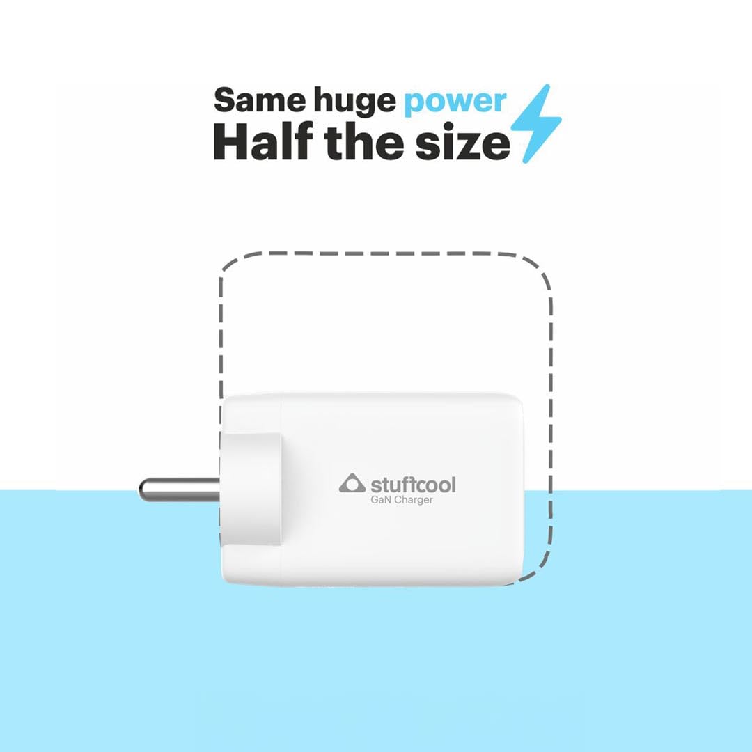 Stuffcool Nova 65W Triple Port Adapter (White) 1.0 unit