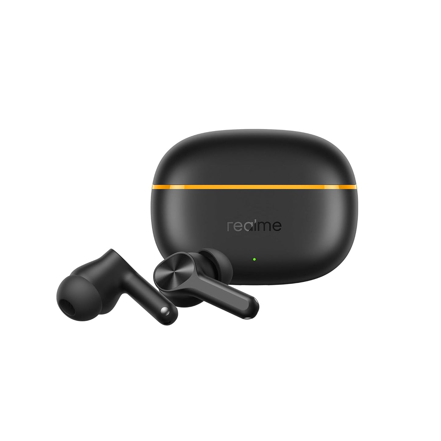 REALME Buds T200 Lite Bluetooth in Ear Earbuds,4 Mic, AI ENC for Calls,48 Hours Total Playback with Fast Charging and Low Latency Gaming TWS,Google Fast Pair, with mic (Volt Black) 1.0 unit