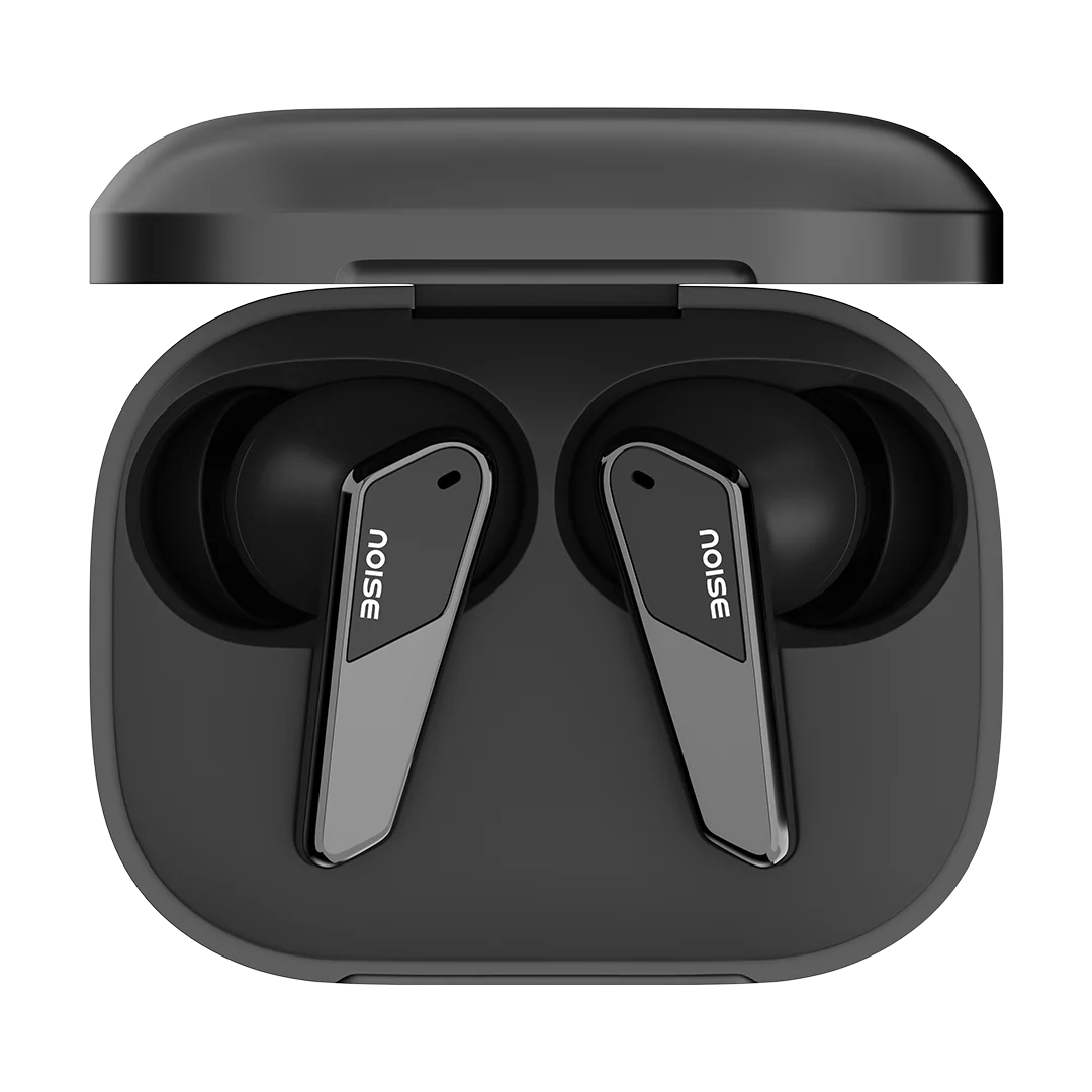 Noise Buds N1 Pro in-Ear Truly Wireless Earbuds with Metallic Finish, ANC(Upto 30dB), 60H of Playtime, Dual Pairing, Instacharge(10 min=200 min), BT v5.3(Chrome Black) 1.0 Piece