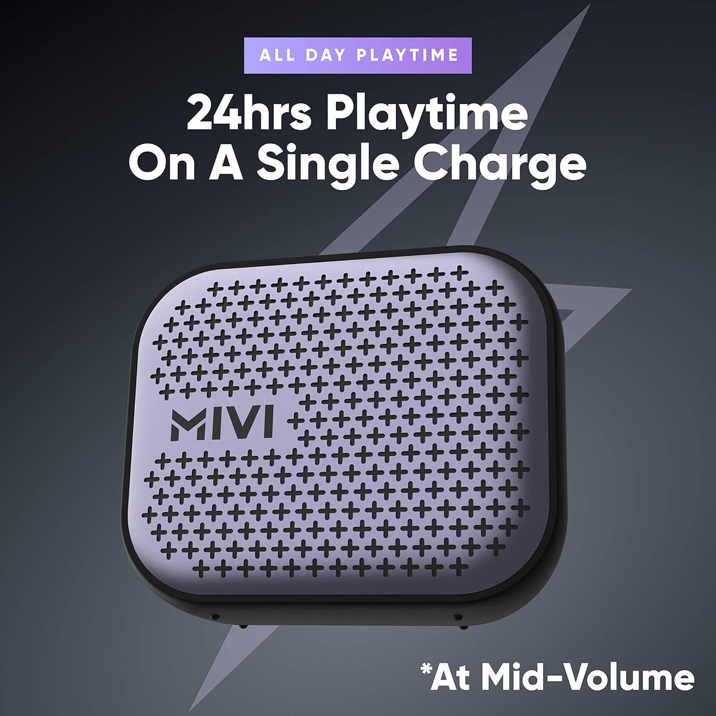 Mivi Roam 2 Bluetooth 5W Portable Speaker,24 Hours Playtime,Powerful Bass, Wireless Stereo Speaker with Studio Quality Sound,Waterproof 1.0 Piece
