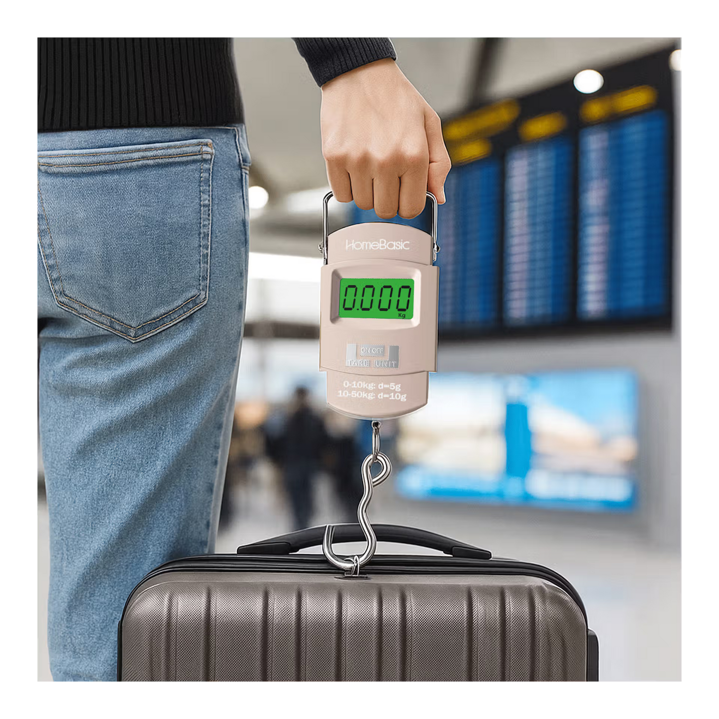 HomeBasic Digital Luggage Weighing Scale 50kg