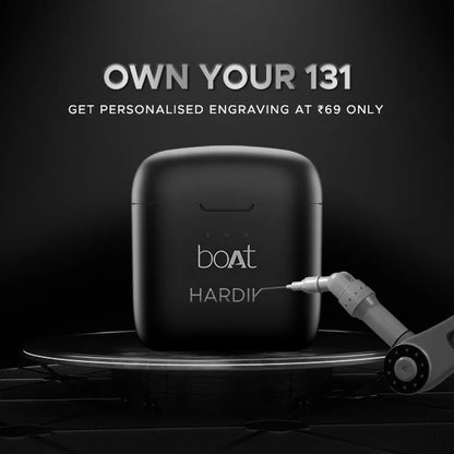 boAt Airdopes 131/8 In Ear TWS Earbuds With Mic, 60 Hours Playtime, IPX4 (Active Black) 1.0 unit