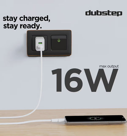 Dubstep Sprint 16W Dual Port Adapter (White) 1.0 unit