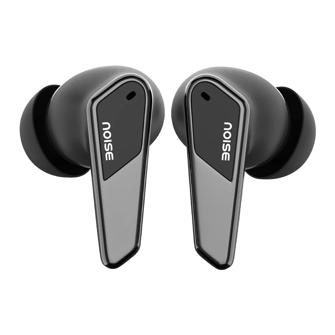 Noise Buds N1 Pro in-Ear Truly Wireless Earbuds with Metallic Finish, ANC(Upto 30dB), 60H of Playtime, Dual Pairing, Instacharge(10 min=200 min), BT v5.3(Chrome Black) 1.0 Piece