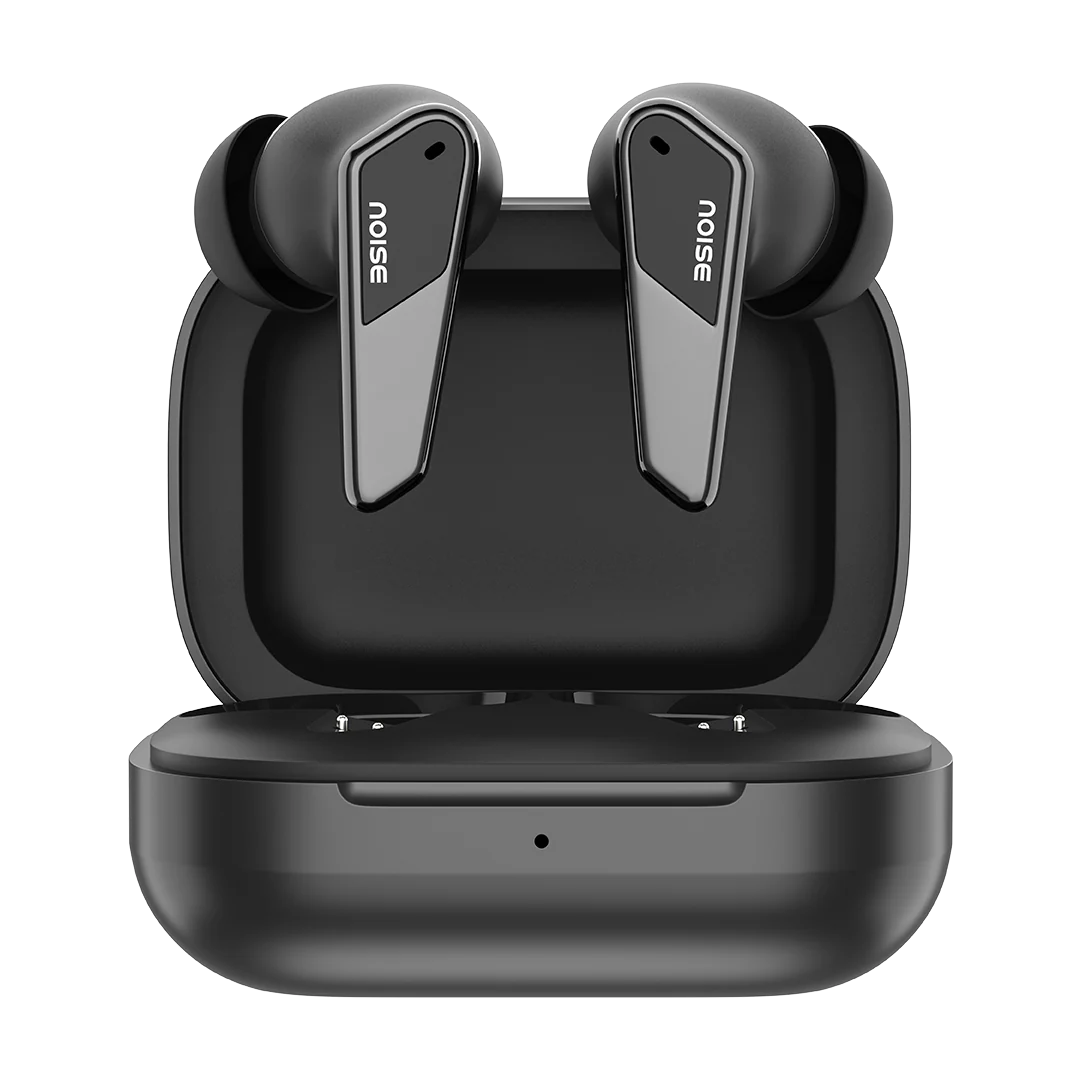 Noise Buds N1 Pro in-Ear Truly Wireless Earbuds with Metallic Finish, ANC(Upto 30dB), 60H of Playtime, Dual Pairing, Instacharge(10 min=200 min), BT v5.3(Chrome Black) 1.0 Piece