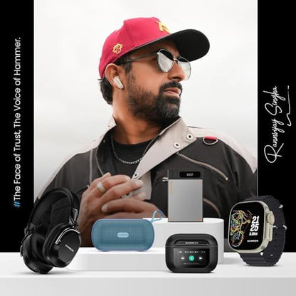 Hammer Ultra Pods In-Ear Truly Wireless Earbuds With Mic, 30 Hours Playtime, IPX5, Bluetooth v5.3 (Blue) 1.0 unit