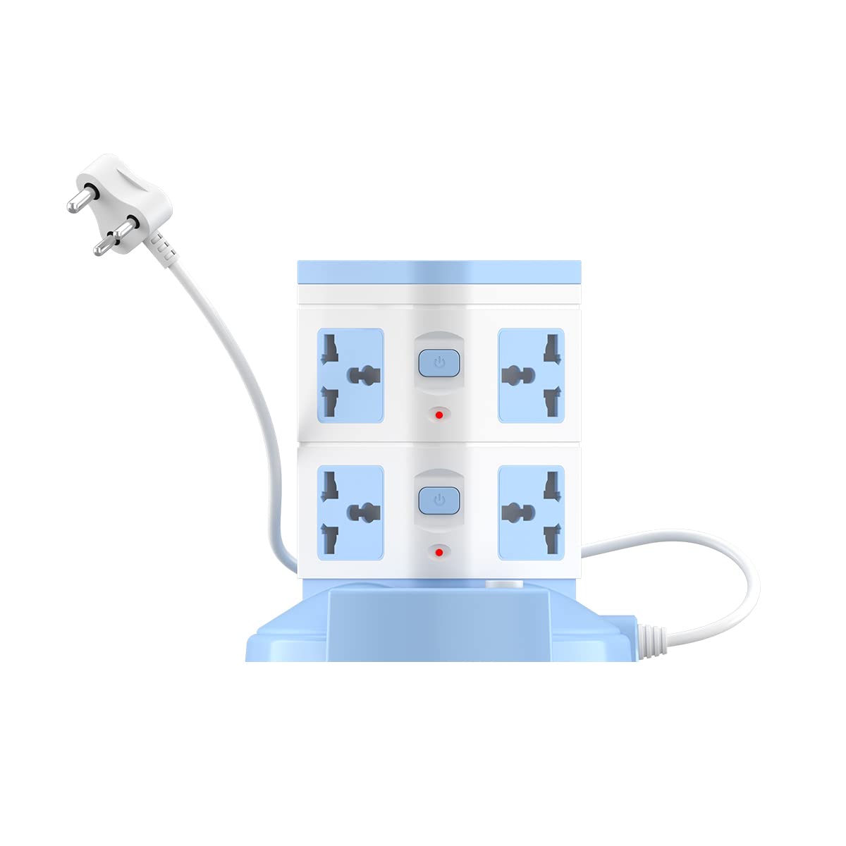 Portronics Power Plate 9 With 3 USB Ports +8 Power Sockets - Blue 1.0 unit
