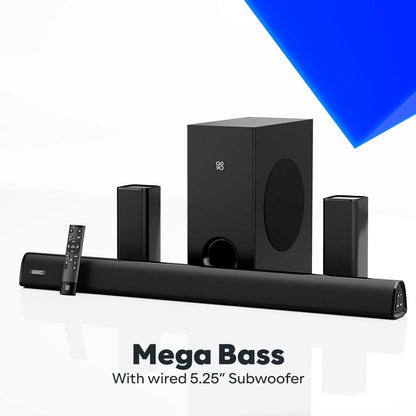 GOVO GoSurround 945 Soundbar, 120W, Bluetooth v5.1 (Black) 1.0 unit