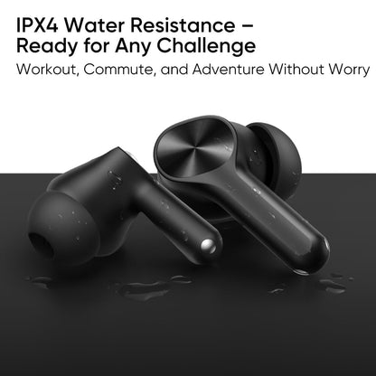 REALME Buds T200 Lite Bluetooth in Ear Earbuds,4 Mic, AI ENC for Calls,48 Hours Total Playback with Fast Charging and Low Latency Gaming TWS,Google Fast Pair, with mic (Volt Black) 1.0 unit