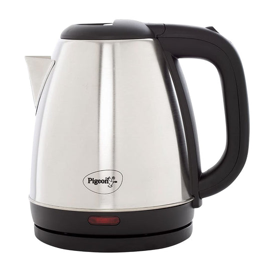 Pigeon Hot Kettle and Stainless Steel Water Bottle Combo, 1.5L & 700ml, Auto shut off, 1300 W (Silver & Red) 1.0 pack