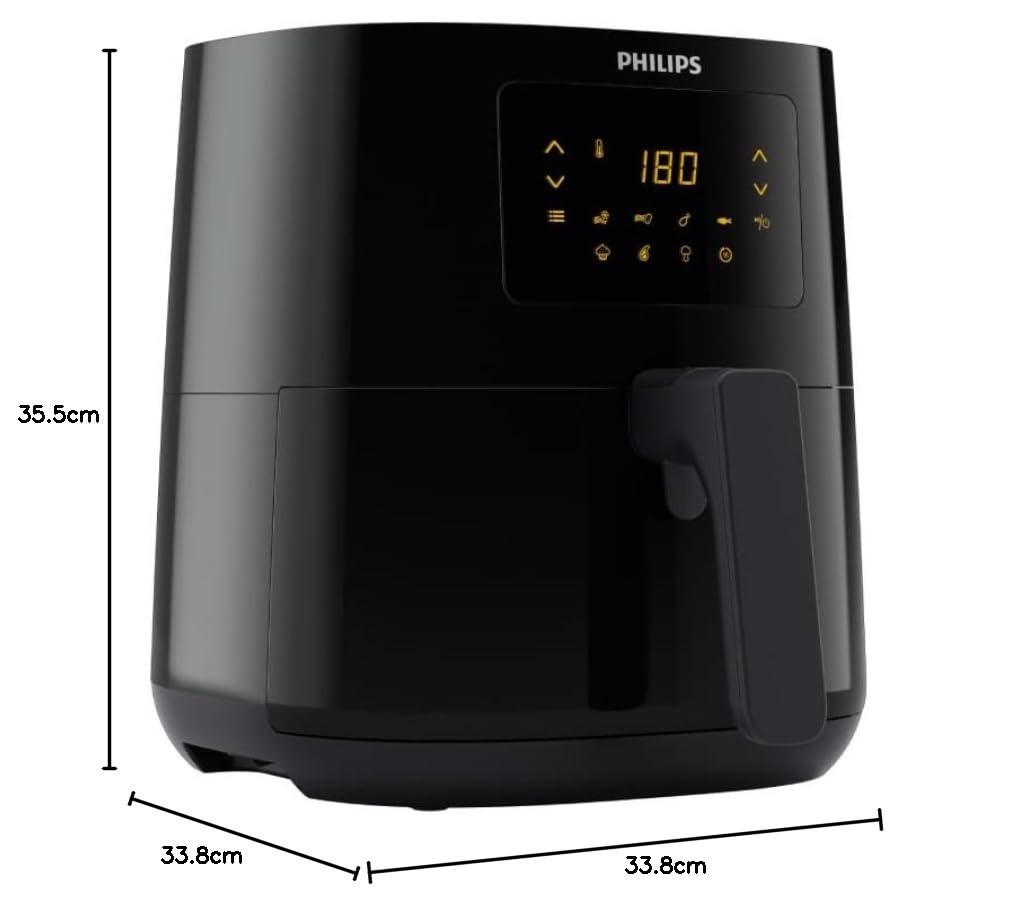 Philips HD9252/90 Digital Air Fryer, 4.1L With Touch Panel, 1400W (Black) 1.0 Piece
