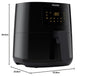 Philips HD9252/90 Digital Air Fryer, 4.1L With Touch Panel, 1400W (Black) 1.0 Piece