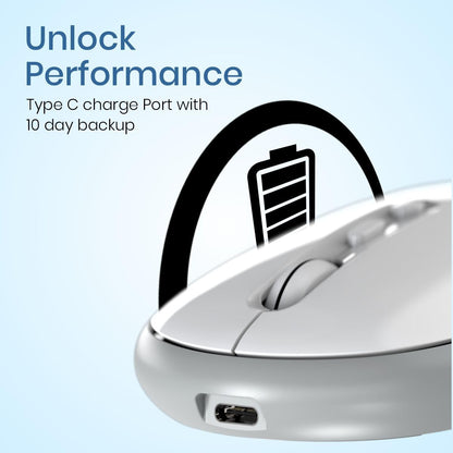 Portronics Toad II 2.4Ghz Wireless Optical Mouse - Grey 1.0 unit