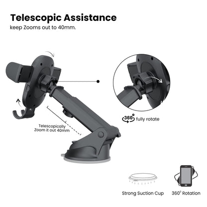 Portronics Clamp M2 Mobile Phone Holder - Black 1.0 unit