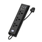 Portronics Power Plate 2 With 3 USB Ports + 3 Power Sockets Power Extender - Black 1.0 Piece