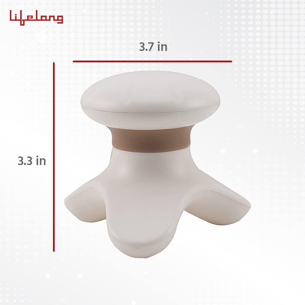 Lifelong Mini Head and Body Massager (Beige and Brown) 1.0 unit