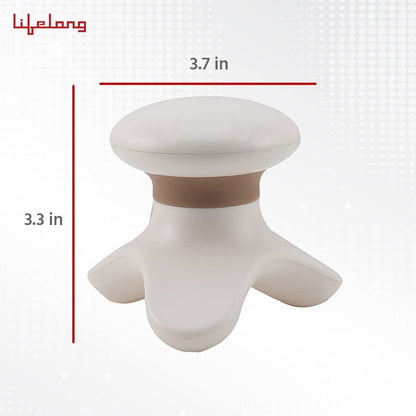 Lifelong Mini Head and Body Massager (Beige and Brown) 1.0 unit