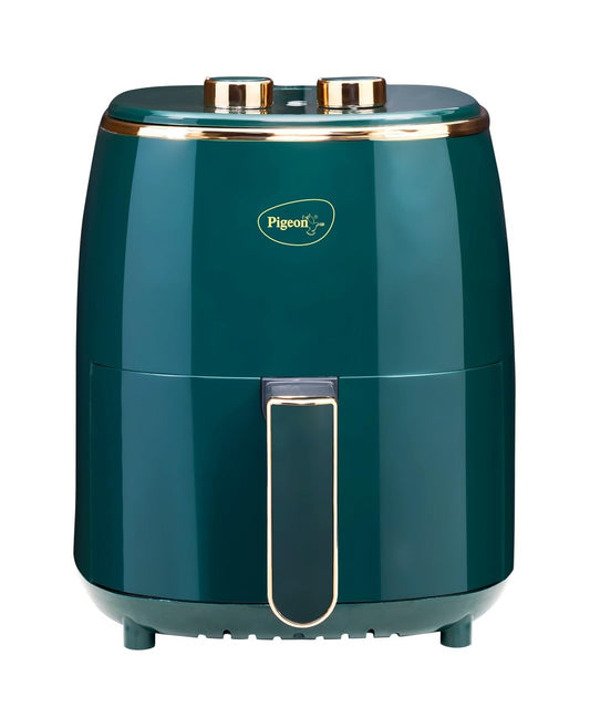 Pigeon Healthifry Manual Air Fryer, 1200 W with Non-Stick 4.2 L Basket (Green) 1.0 unit