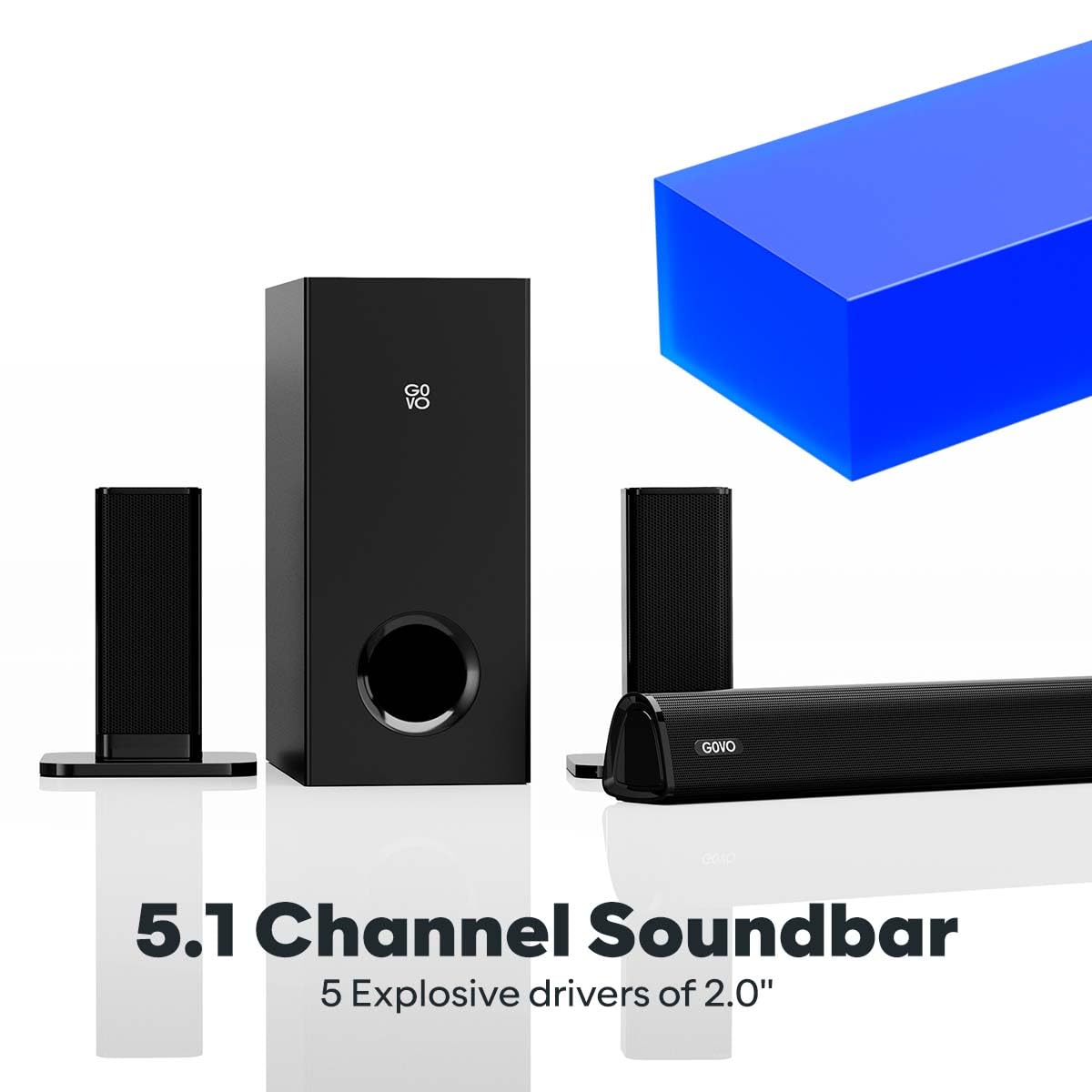 GOVO GoSurround 945 Soundbar, 120W, Bluetooth v5.1 (Black) 1.0 unit