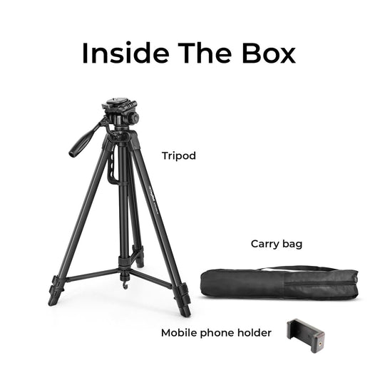 DIGITEK (DTR 550 LW) 67 Inch Foldable Tripod Stand with Phone Holder & 360 degree Ball Head, 5kg Load Capacity 1.0 Piece
