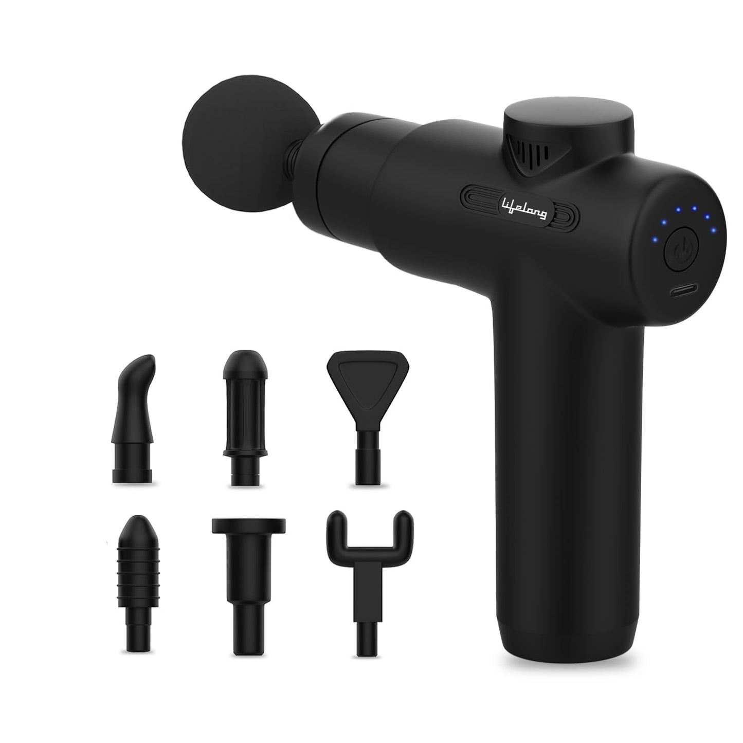 Lifelong Handheld Gun Massager (6 Speed Setting , Assorted Colour) 1.0 Piece