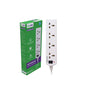 Ecolink 4-Way Surge Guard with 4 Sockets, Plastic Body 1.5m (White) 1.0 unit