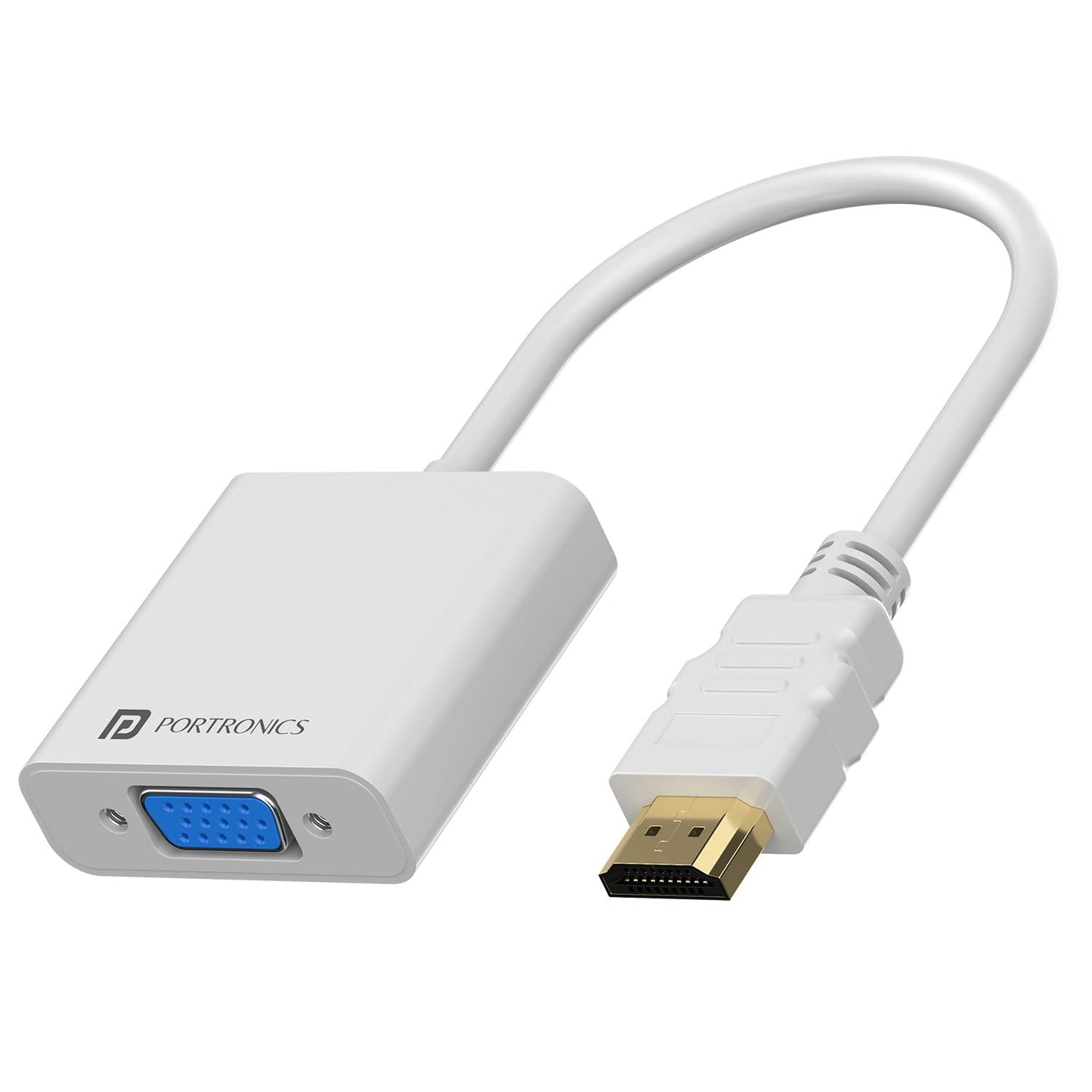 Portronics Digibridge HDMI To VGA Converter - White 1.0 Piece