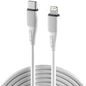 Portronics Silklink 8 Pin USB TO 8 Pin 20W 1M - White - White 1.0 Piece