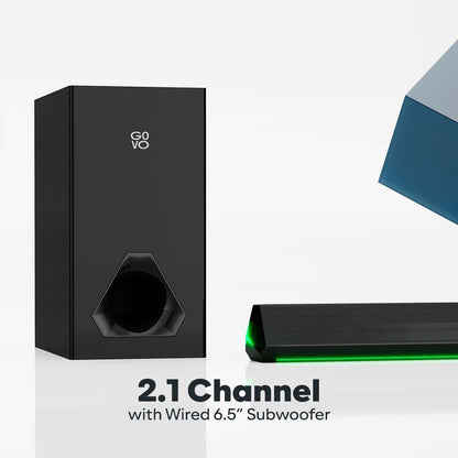 GOVO GOSURROUND 900 Soundbar, 200W, Bluetooth v5.3 (Platinum Black) 1.0 unit
