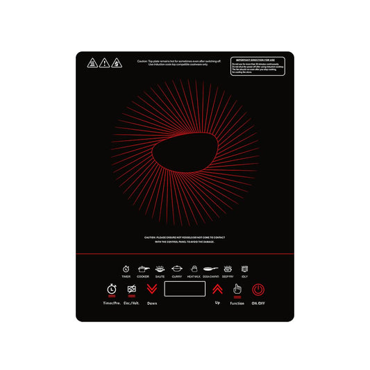 Pigeon By Stovekraft ABS Plastic Acer Plus Induction Cooktop 1800 Watts With Feather Touch Control - Black