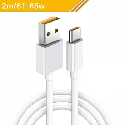 Sounce Realme 65W Super Vooc Fast Charging Type-C Cable for Realme Series ,White 1.0 Piece