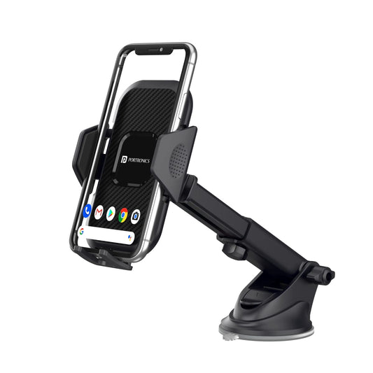 Portronics Clamp M Car mobile holder - Black 1.0 Piece