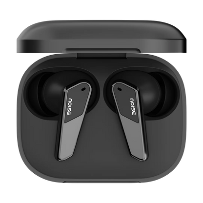 Noise Buds N1 Pro in-Ear Truly Wireless Earbuds with Metallic Finish, ANC(Upto 30dB), 60H of Playtime, Dual Pairing, Instacharge(10 min=200 min), BT v5.3(Chrome Black) 1.0 Piece