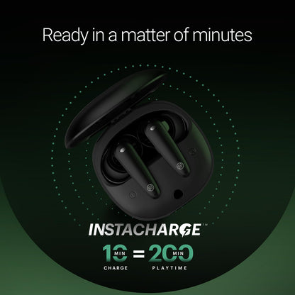 Noise Buds VS404 In-Ear Truly Wireless Earbuds With Mic, 50 Hours Playtime, IPX5, Bluetooth v5.3 (Jet Black) 1.0 unit