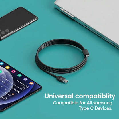 Sounce Samsung Usb To Type C 1.5 Meter 25W Fast Charging Usb C Cable,Black 1.0 Piece