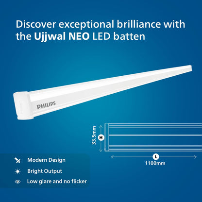 Philips 4ft 25W Ujjawal NEO LED Tube light, Cool Day Light (White) 1.0 unit