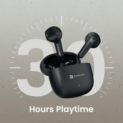 Portronics Harmonics Twins S18 Smart TWS BT Earbuds - Black 1.0 unit