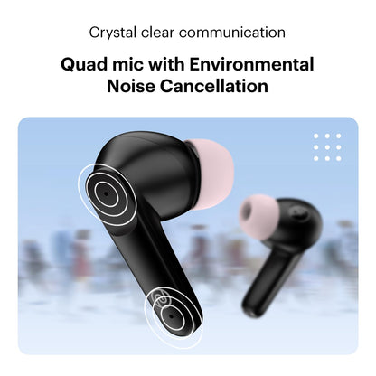 Noise Buds VS104 In-Ear Truly Wireless Earbuds With Mic, 45 Hrs Playtime, ENC, IPX5, Bluetooth v5.2 (Charcoal Black) 1.0 Piece