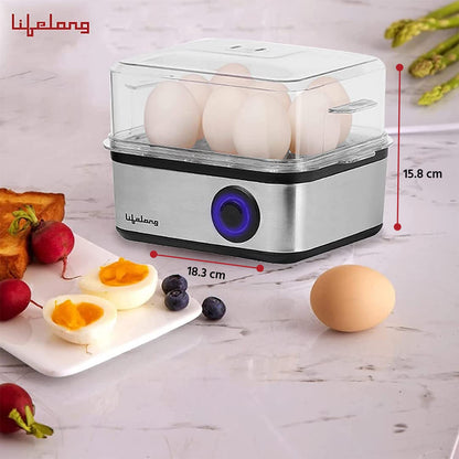 Lifelong 2-in1 Egg Boiler and Poacher, boil upto 8 eggs, Poach 4 eggs 1.0 unit