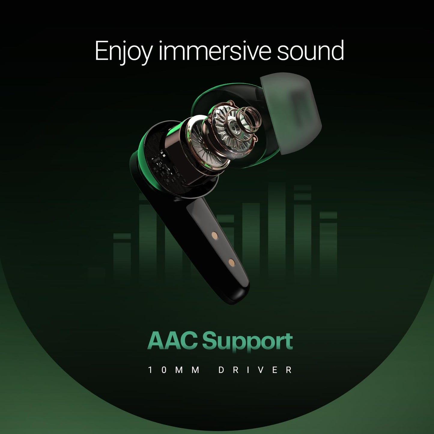 Noise Buds VS404 In-Ear Truly Wireless Earbuds With Mic, 50 Hours Playtime, IPX5, Bluetooth v5.3 (Jet Black) 1.0 unit