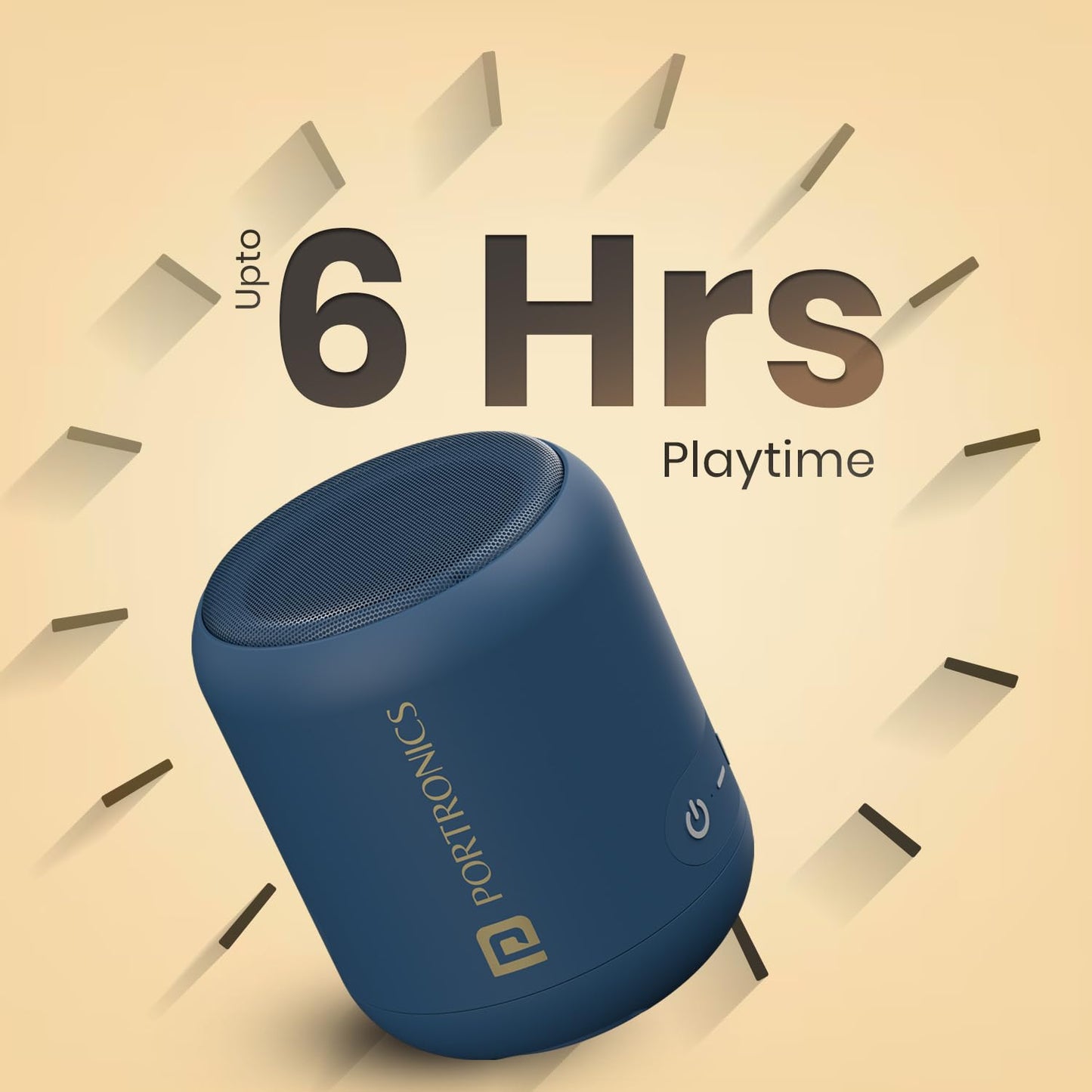 Portronics Sound Drum 1 12W TWS Portable Bluetooth Speaker - Blue 1.0 unit