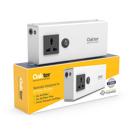 Oakter AirFiber Mini UPS for AirFiber Routers with single adapter 6x2000 mAh Battery Power Backup 4 Hours ( 1 Year Warranty ) 1.0 Piece