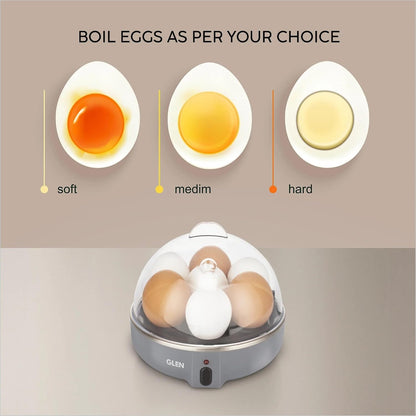 Glen SA 3040 Egg Boiler, Boil upto 7 eggs, 350W (Grey) 1.0 unit