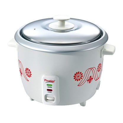Prestige PRWO 1.8 Litres Electric Rice Cooker with Close Fit Lid & Detachable Power Cord,White 1.0 unit