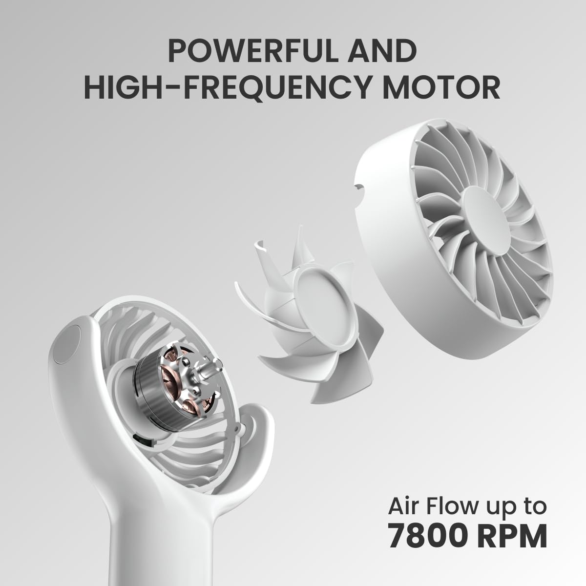 Portronics Toofan Mini Tiny Size Portable Pocket Fan - White 1.0 unit
