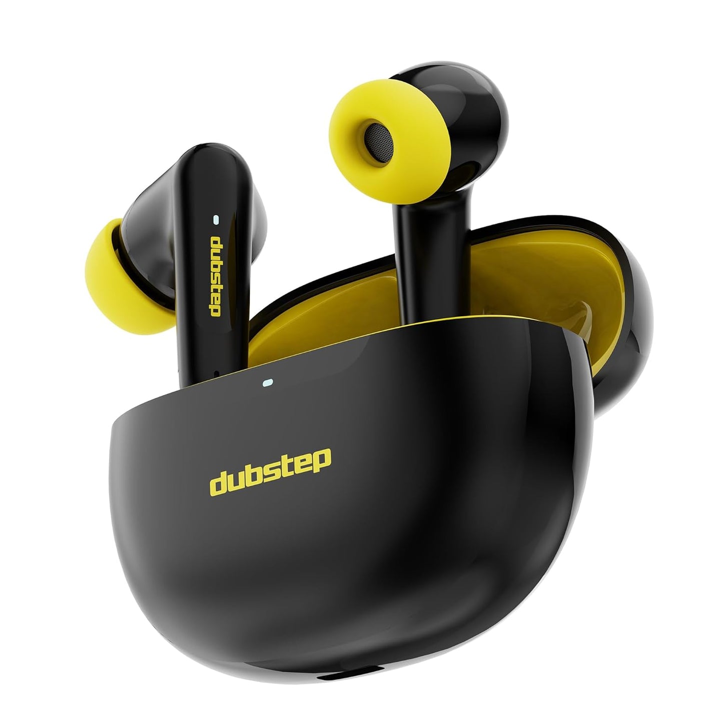 Dubstep Buzz X5 In-Ear Truly Wireless Earbuds With Mic, 50 Hours Playtime, ENC, IPX5, Bluetooth v5.3 (Black & Yellow) 1.0 unit