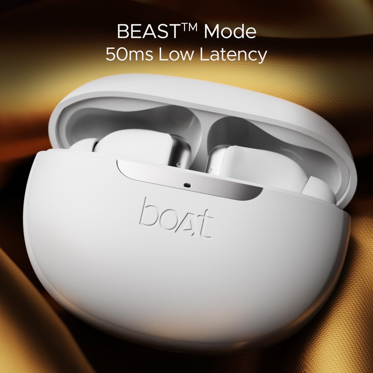 boAt Airdopes 141 ANC w/ Active Noise Cancellation (~32dB), 50ms Low Latency, ENx, 42H Battery, Fast Charge, BT v5.3 (White) 1.0 unit