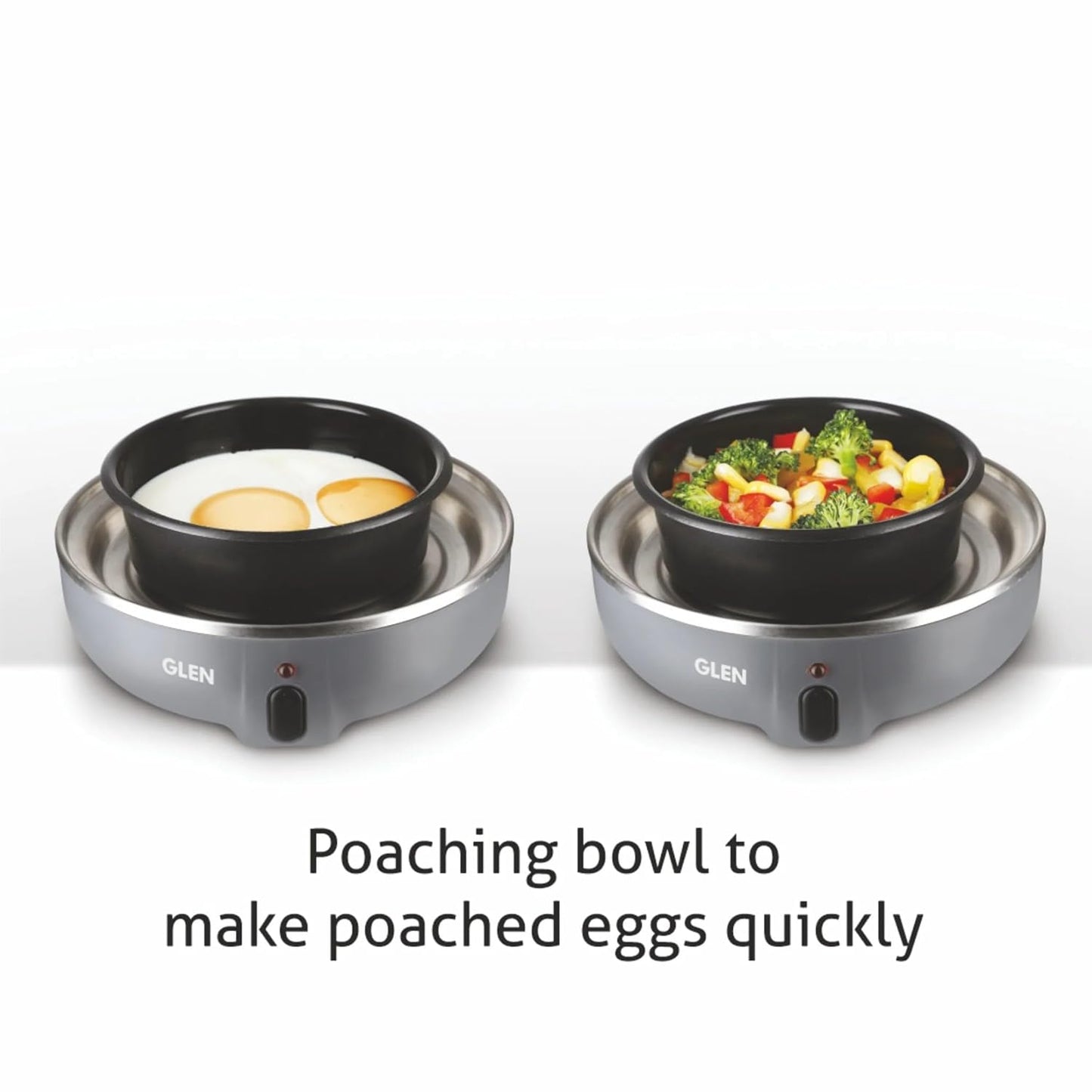 Glen SA 3040 Egg Boiler, Boil upto 7 eggs, 350W (Grey) 1.0 unit