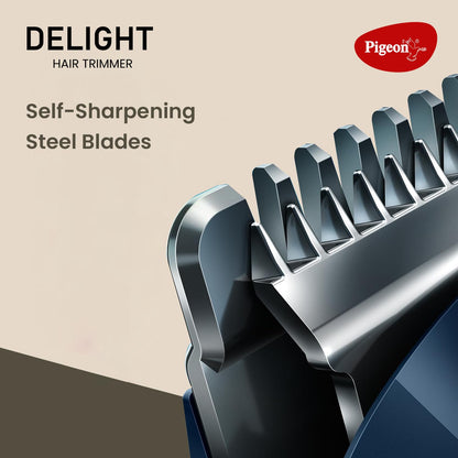 Pigeon Delight Battery Powered Beard Trimmer for Men|Carbon Sharp| Durable | USB C type Charging | 2 Years Warranty 1.0 Piece