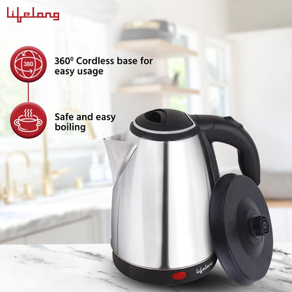 Lifelong LLEK15 Electric Kettle, 1.5L, Stainless Steel, 1500 W (Silver) 1.0 unit